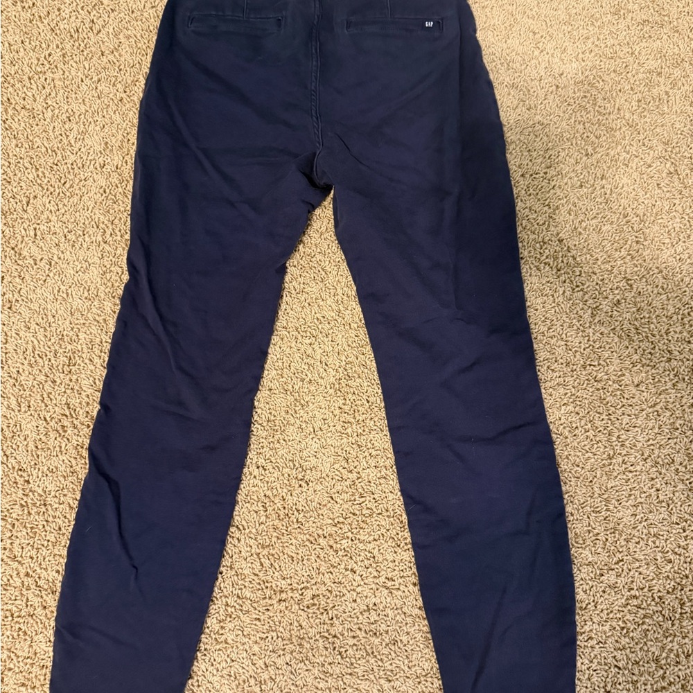 Gap Navy Blue Stretch Skinny Chino Pants Size 10 - Picture 6 of 6